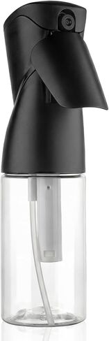 1 Pack 8.5oz Continuous Spray Bottle for Hair Styling & Plants - Fine Mist Sprayer Refillable Empty Water Dispenser for Cleaning, Ironing, Watercolor & Pet Care - Black in Saudi Arabia