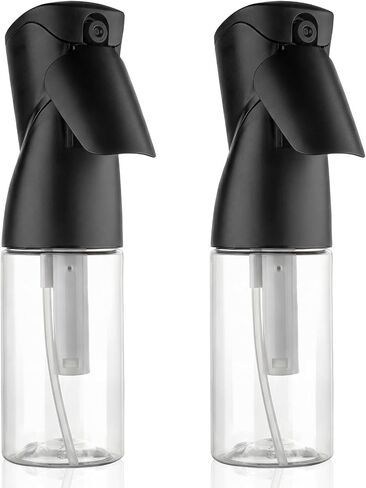 1 Pack 8.5oz Continuous Spray Bottle for Hair Styling & Plants - Fine Mist Sprayer Refillable Empty Water Dispenser for Cleaning, Ironing, Watercolor & Pet Care - Black in Saudi Arabia