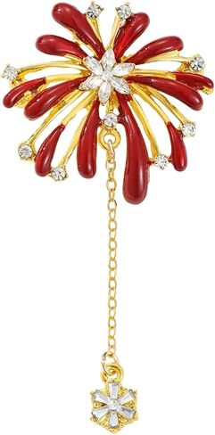 Rhinestone Firework Brooch, Multi-color Crystal Brooch Elegant Firework Lapel Pin Fashionable Party Jewelry for Women in Saudi Arabia