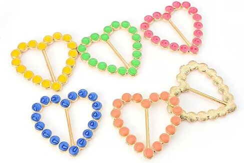 8 Pieces Scarf Ring Clips Waist Buckle Clip T-Shirt Tie Pin for Women Bling Rhinestone Shirt Ties Pin for Women Fashion Metal Circle Buckle for Cloth in Saudi Arabia