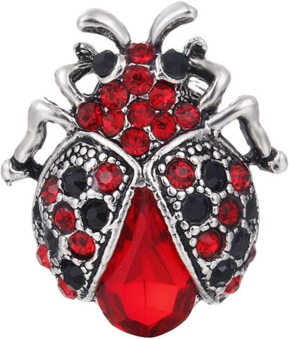Red Ladybug Brooch Pin for Women Cute Rhinestone Insect Brooch Ladybug Insects Animals Hobby Jewelry Gifts in Kuwait