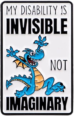 Invisible Disability Not Imaginary Enamel Pin Disability Awareness Metal Badge Brooch in Saudi Arabia