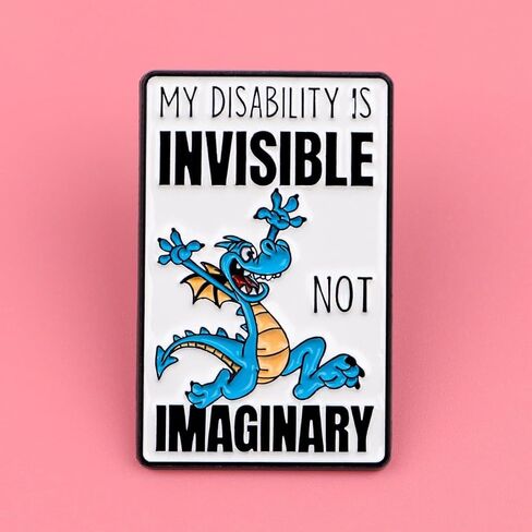Invisible Disability Not Imaginary Enamel Pin Disability Awareness Metal Badge Brooch in Saudi Arabia