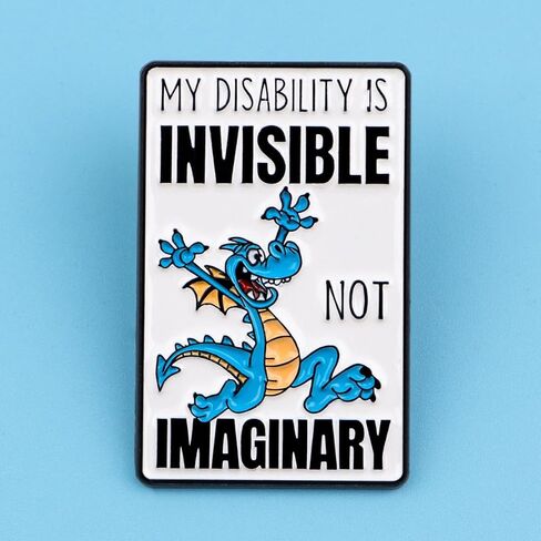 Invisible Disability Not Imaginary Enamel Pin Disability Awareness Metal Badge Brooch in Saudi Arabia