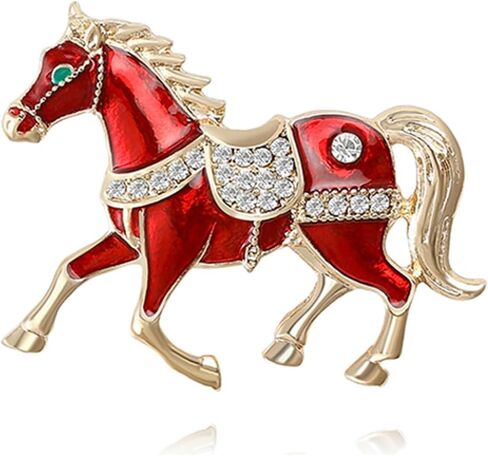 coadipress الحصان بروش للنساء الرجال أزياء خمر حجر الراين الحصان الحيوان دبابيس تشغيل موستانج سباق الخيل طية صدر السترة دبوس الحصان عاشق اللباس الملابس التبعي in Kuwait
