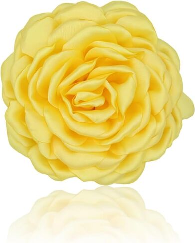 Dainty Silk Satin Rose Flower Extra Large Big Brooches Lapel Pins Delicate Elegant Fabric Flowers Oversized Brooch Pin for Women Wedding Party Banquet Dress Suit Clothes Accessories Jewelry Gifts 110mm in Kuwait