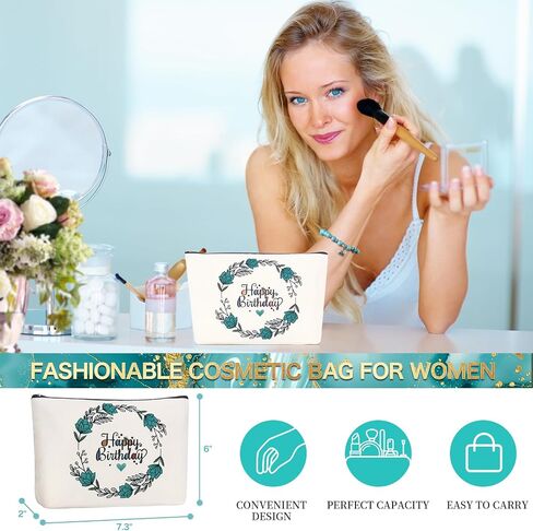 MACEVIA 40th Birthday Gifts for Women 40 Year Old Birthday Box for Women | 9pcs Unique Turning 40 Gift with Tumbler Fashion Canvas Tote Bag for Her Mom Sister Friend Wife Coworker in Saudi Arabia