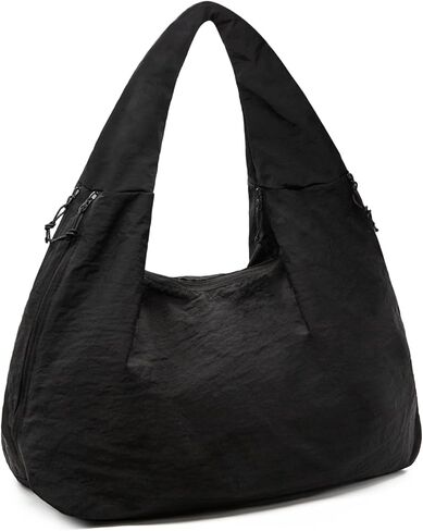 Long Keeper Slouchy Tote Bag Nylon Hobo Bag for Women Pleated Hobo Handbag Large Crescent Shoulder Bag for Travel Gym Casual in Kuwait