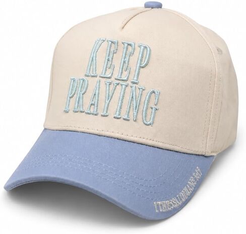 THE INSPIRATION CO. Keep Praying Hat - Christian Embroidered Baseball Cap for Women & Men, Faith-Based Adjustable Hat in Saudi Arabia
