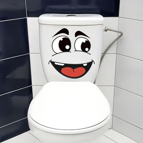 4Pcs/Set Alien Funny Expression Stickers, Self-Adhesive Vinyl Semi-Matte Square Stickers with Glitter, Removable for Home Decor, Trash Can, Fridge, Toilet & Wall in Kuwait