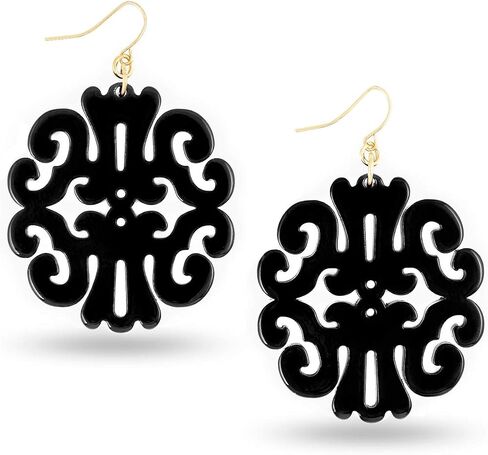 ZENZII Acrylic Resin Earrings for Women Statement Swirl Drop Dangle Lightweight Earrings summer color in Saudi Arabia