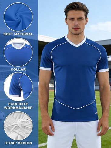 Football Jersey Set Jersey and Shorts Soccer Training Kit Breathable Quick Dry Sports Outfit for Practice Game Team Wear in Kuwait