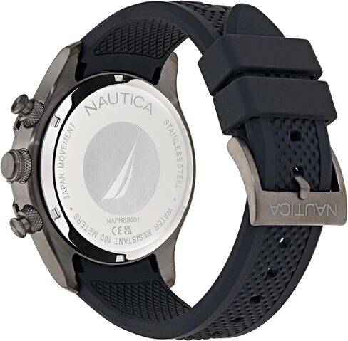 Nautica NST Men's Black Silicone Strap Watch (Model: NAPNSS601) in Kuwait