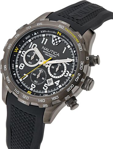 Nautica NST Men's Black Silicone Strap Watch (Model: NAPNSS601) in Kuwait