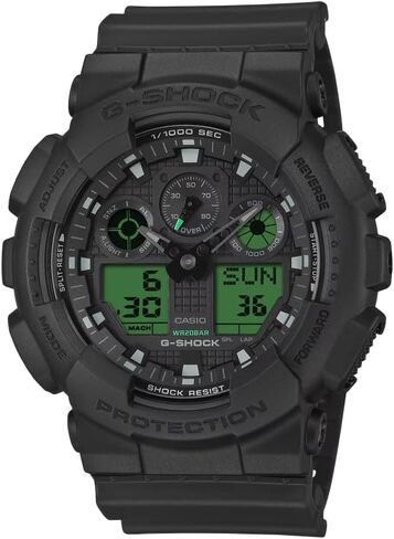 G-Shock GA100BEG-1A Bold Electric Green Ana-Digi 3 Eye Black Resin in Kuwait