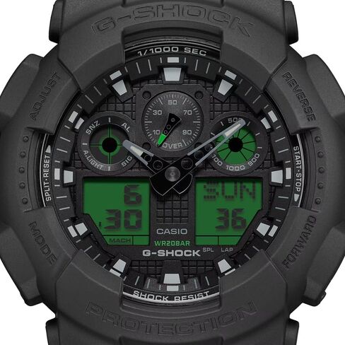 G-Shock GA100BEG-1A Bold Electric Green Ana-Digi 3 Eye Black Resin in Kuwait