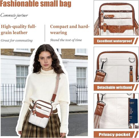 Small Crossbody Bags for Women Trendy - Multi Pocket Leather Purse with Adjustable Strap - Purses for Women in Saudi Arabia