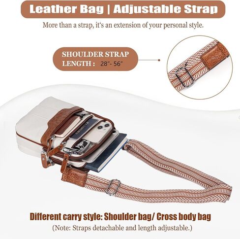 Small Crossbody Bags for Women Trendy - Multi Pocket Leather Purse with Adjustable Strap - Purses for Women in Saudi Arabia