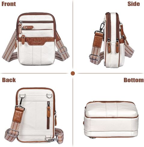 Small Crossbody Bags for Women Trendy - Multi Pocket Leather Purse with Adjustable Strap - Purses for Women in Saudi Arabia