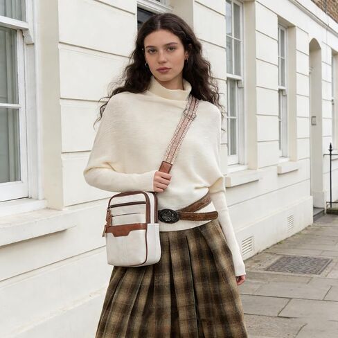Small Crossbody Bags for Women Trendy - Multi Pocket Leather Purse with Adjustable Strap - Purses for Women in Saudi Arabia