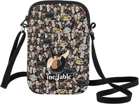 G2TUP Crowly & Angel Crossbody Bag هدية لمحبي الملاك والشياطين، مهمة يوم القيامة، حقيبة كتف كراولي Madame Tracy TV Show Merch in Kuwait