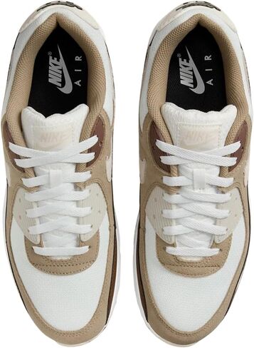 Nike Air Max 90 Men's Shoes (DM0029-109, Summit White/Khaki/Light Orewood Brown/Black) Size 7.5 in Kuwait