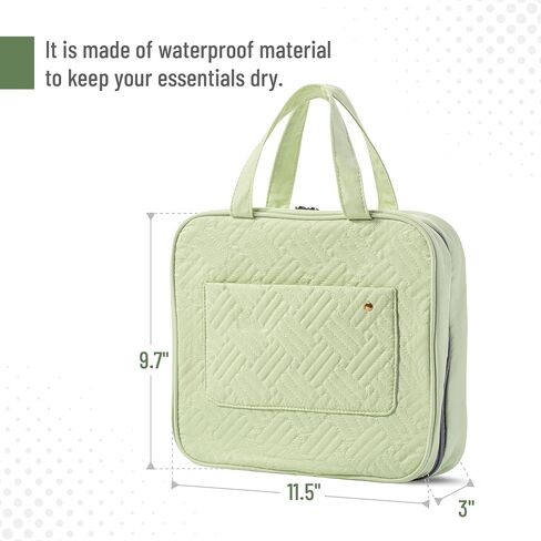 Ms. Pen- Travel Toiletry Bag Organizers, Sage Green, Makeup Travel Bag for Toiletries with Hanging Hook, Water-Resistant in Saudi Arabia