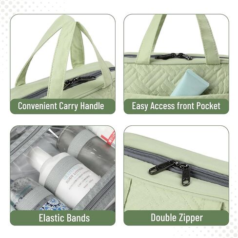 Ms. Pen- Travel Toiletry Bag Organizers, Sage Green, Makeup Travel Bag for Toiletries with Hanging Hook, Water-Resistant in Saudi Arabia
