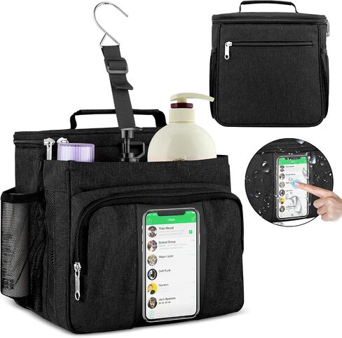 Bukere Shower Caddy Tote Bag, Portable Shower Caddy for College Dorm Travel, Separate Compartment, Large Capacity, Quick Dry Mesh Base, Hanging Toiletry Bath Bag for Student, Gym, Camp, Women Men in Saudi Arabia