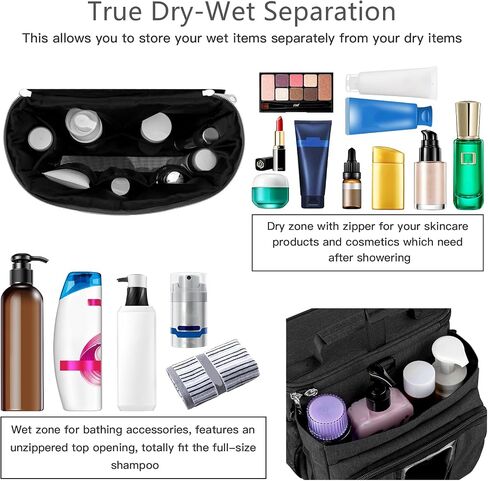 Bukere Shower Caddy Tote Bag, Portable Shower Caddy for College Dorm Travel, Separate Compartment, Large Capacity, Quick Dry Mesh Base, Hanging Toiletry Bath Bag for Student, Gym, Camp, Women Men in Saudi Arabia