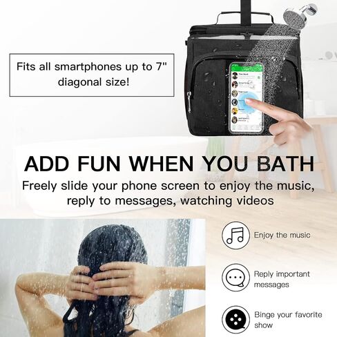 Bukere Shower Caddy Tote Bag, Portable Shower Caddy for College Dorm Travel, Separate Compartment, Large Capacity, Quick Dry Mesh Base, Hanging Toiletry Bath Bag for Student, Gym, Camp, Women Men in Saudi Arabia