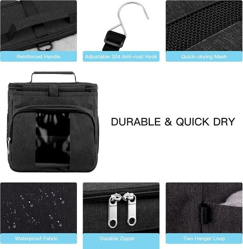 Bukere Shower Caddy Tote Bag, Portable Shower Caddy for College Dorm Travel, Separate Compartment, Large Capacity, Quick Dry Mesh Base, Hanging Toiletry Bath Bag for Student, Gym, Camp, Women Men in Saudi Arabia