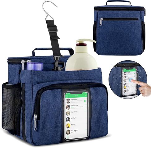 Bukere Shower Caddy Tote Bag, Portable Shower Caddy for College Dorm Travel, Separate Compartment, Large Capacity, Quick Dry Mesh Base, Hanging Toiletry Bath Bag for Student, Gym, Camp, Women Men in Saudi Arabia