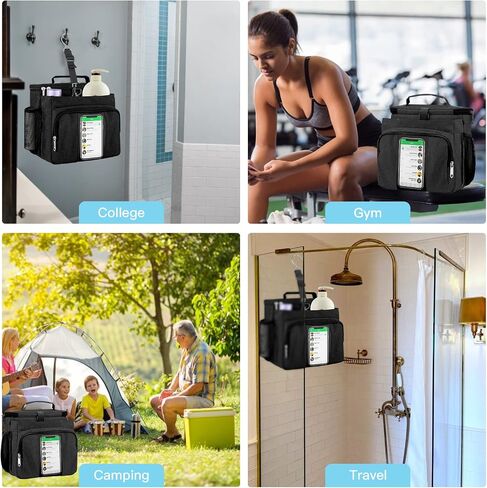 Bukere Shower Caddy Tote Bag, Portable Shower Caddy for College Dorm Travel, Separate Compartment, Large Capacity, Quick Dry Mesh Base, Hanging Toiletry Bath Bag for Student, Gym, Camp, Women Men in Saudi Arabia