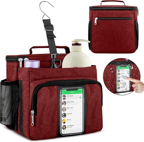 Bukere Shower Caddy Tote Bag, Portable Shower Caddy for College Dorm Travel, Separate Compartment, Large Capacity, Quick Dry Mesh Base, Hanging Toiletry Bath Bag for Student, Gym, Camp, Women Men in Saudi Arabia