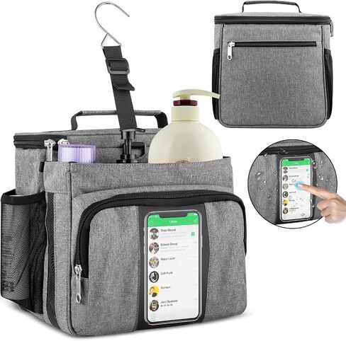 Bukere Shower Caddy Tote Bag, Portable Shower Caddy for College Dorm Travel, Separate Compartment, Large Capacity, Quick Dry Mesh Base, Hanging Toiletry Bath Bag for Student, Gym, Camp, Women Men in Saudi Arabia