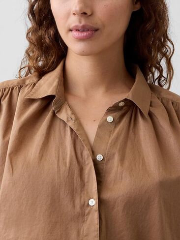 GAP Women's Short Sleeve Collared Woven Shirt in Kuwait