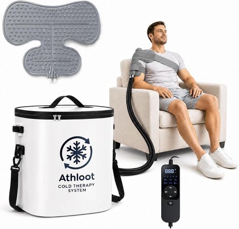 Ice Machine for Shoulder After Surgery – Cold Therapy Machine with Auto Timer, Leak-Proof Reinforced Bucket & Adjustable Flow for Shoulder Recovery and Multi-Joint Use in Saudi Arabia