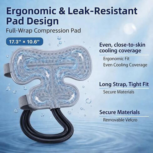 Ice Machine for Shoulder After Surgery – Cold Therapy Machine with Auto Timer, Leak-Proof Reinforced Bucket & Adjustable Flow for Shoulder Recovery and Multi-Joint Use in Saudi Arabia