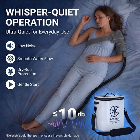 Ice Machine for Shoulder After Surgery – Cold Therapy Machine with Auto Timer, Leak-Proof Reinforced Bucket & Adjustable Flow for Shoulder Recovery and Multi-Joint Use in Saudi Arabia