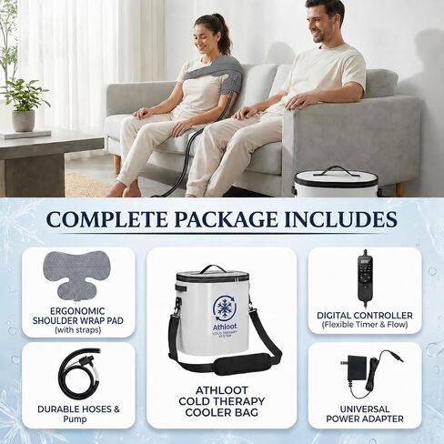 Ice Machine for Shoulder After Surgery – Cold Therapy Machine with Auto Timer, Leak-Proof Reinforced Bucket & Adjustable Flow for Shoulder Recovery and Multi-Joint Use in Saudi Arabia
