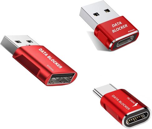 Data Blocker, USB C to C Data Blocker for iphone15 16 and Any Mobile Phone Charging, Protect Against Juice Jacking, Refuse Hacking 100% Guaranteed, Only Safe Charging (3-Pack) in Kuwait