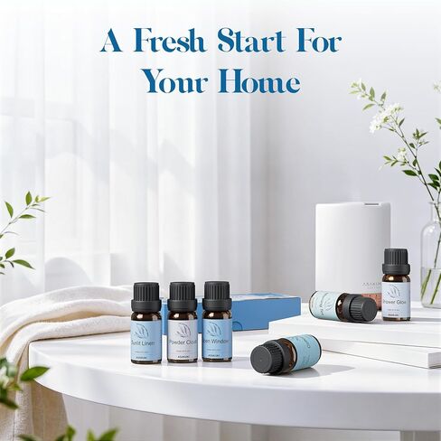 ASAKUKI Fresh States Essential Oil Set, Clean Home Scents for Diffusers | Clean-Inspired Home Scents, Fresh Laundry Aroma, Designed for Diffusers&Waterless Diffusers, Gift-Ready Collection in Saudi Arabia