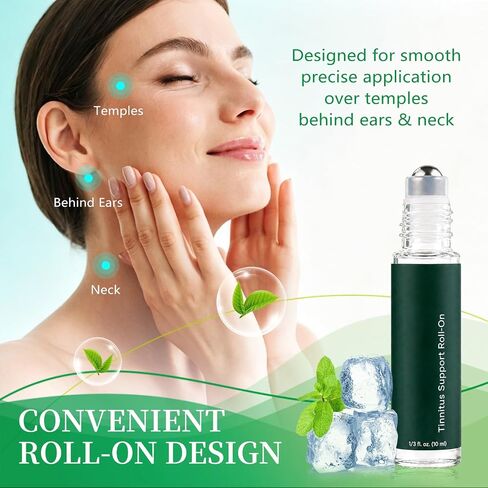 2026 NEW 2PCS Tinnitus Roll On, Plant-Based Formula with Helichrysum, Juniper Berry, Basil Extract, Fast Absorption in Saudi Arabia