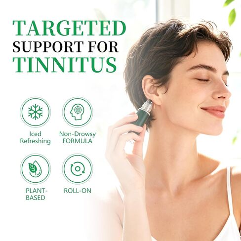 2026 NEW 2PCS Tinnitus Roll On, Plant-Based Formula with Helichrysum, Juniper Berry, Basil Extract, Fast Absorption in Saudi Arabia