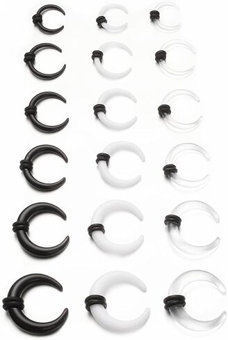 عدة تمديد الأذن Pincher Septum 14g متعددة الألوان سيليكون الأذن التناقص التدريجي تمتد عدة 14G-4G 1.6mm-5mm 48 قطعة in Kuwait