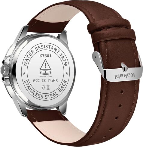 Mens Watches Leather Watch Analog Quartz Watch for Men, Classic Roman Numeral Dress Watch for Business Casual, Luminous Hands Mens Wrist Watches, 3ATM Waterproof Watch Gifts for Men in Saudi Arabia