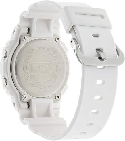 Casio G-Shock Digital Quartz Watch with Plastic Strap, Resin Case, Stopwatch, Alarm, White, DW-5600WW-7ER in Kuwait