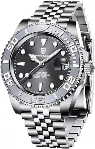 CADISEN Pagani Design Watch for Men Automatic NH35 Mechanical 100M Waterproof Stainless Steel Sapphire Glass Yacht Wristwatch Rotating Bezel 100 Meter Waterproof Automatic Watch PD-1651 in Saudi Arabia