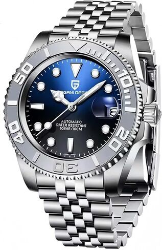 CADISEN Pagani Design Watch for Men Automatic NH35 Mechanical 100M Waterproof Stainless Steel Sapphire Glass Yacht Wristwatch Rotating Bezel 100 Meter Waterproof Automatic Watch PD-1651 in Saudi Arabia